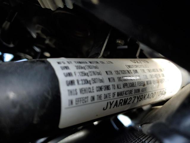 JYARM27Y9KA001045 - 2019 YAMAHA MT07 C BLUE photo 10