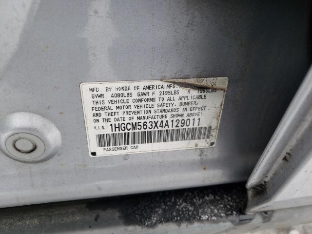 1HGCM563X4A129011 - 2004 HONDA ACCORD LX SILVER photo 13