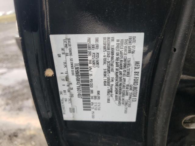 1LNHM84W47Y601407 - 2007 LINCOLN TOWN CAR EXECUTIVE L BLACK photo 12