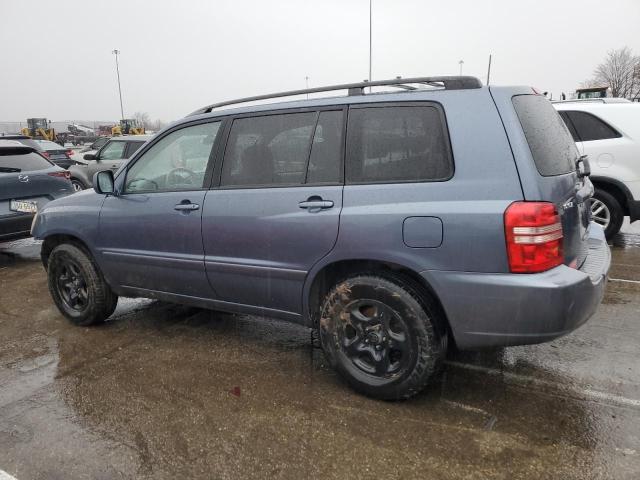 JTEGD21A930061272 - 2003 TOYOTA HIGHLANDER BLUE photo 2