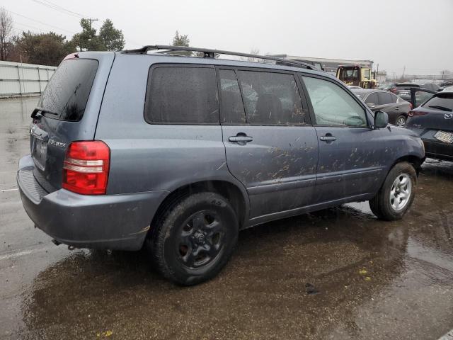 JTEGD21A930061272 - 2003 TOYOTA HIGHLANDER BLUE photo 3