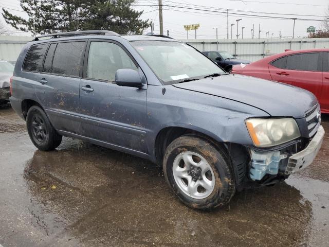 JTEGD21A930061272 - 2003 TOYOTA HIGHLANDER BLUE photo 4