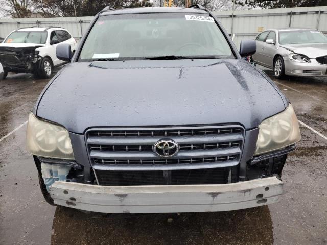 JTEGD21A930061272 - 2003 TOYOTA HIGHLANDER BLUE photo 5