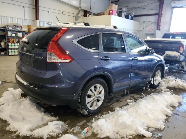 5J6RM4H7XCL055380 - 2012 HONDA CR-V EXL BLUE photo 3