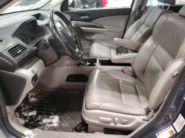 5J6RM4H7XCL055380 - 2012 HONDA CR-V EXL BLUE photo 7