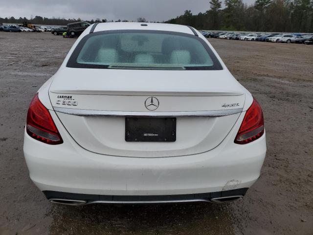 55SWF4KBXFU080379 - 2015 MERCEDES-BENZ C 300 4MATIC WHITE photo 6