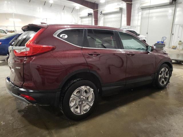 7FARW2H51KE025502 - 2019 HONDA CR-V EX MAROON photo 3