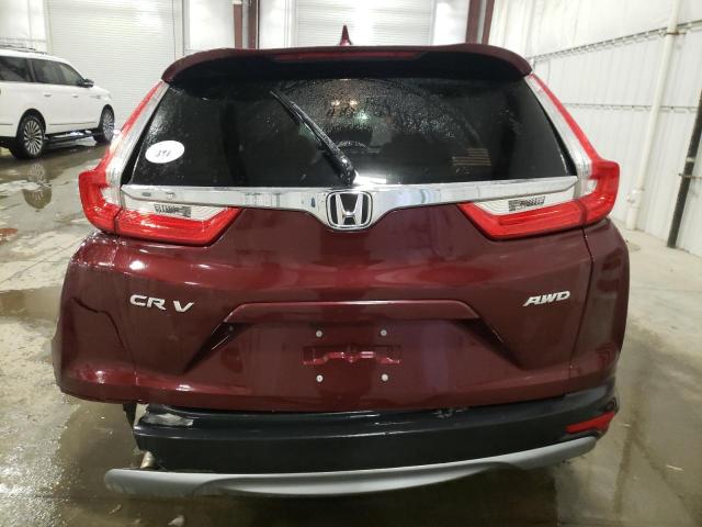 7FARW2H51KE025502 - 2019 HONDA CR-V EX MAROON photo 6