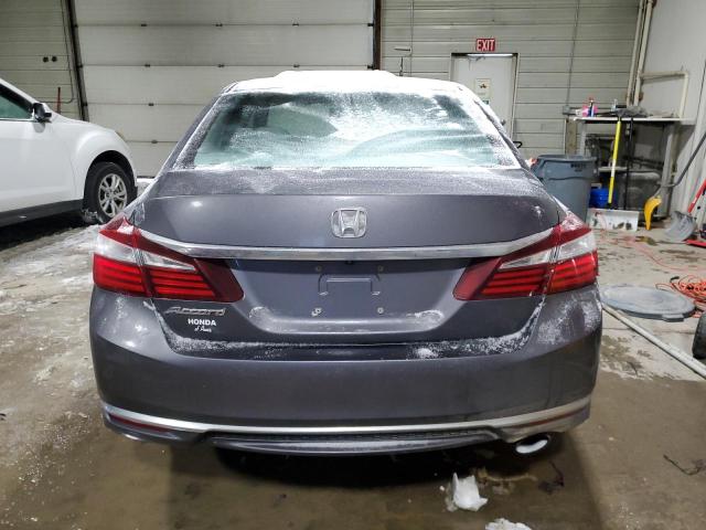 1HGCR2F36GA036801 - 2016 HONDA ACCORD LX GRAY photo 6