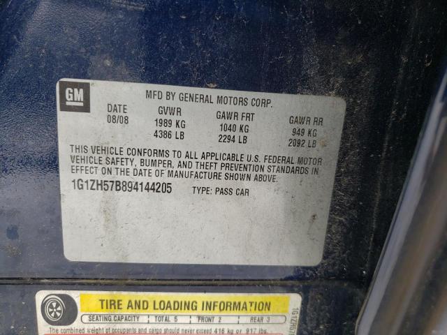 1G1ZH57B894144205 - 2009 CHEVROLET MALIBU 1LT Blau Foto 12