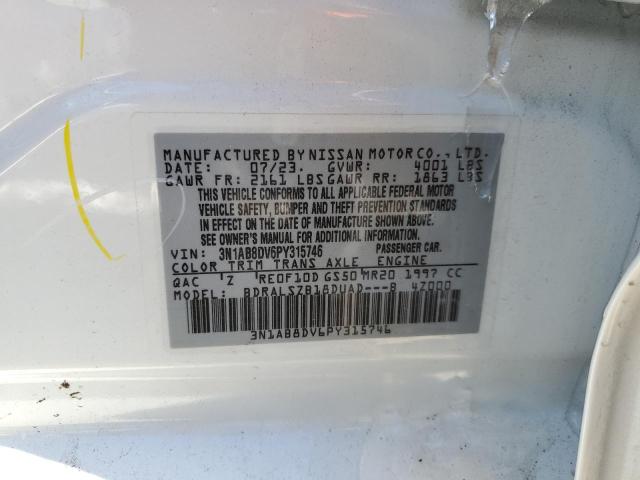 3N1AB8DV6PY315746 - 2023 NISSAN SENTRA SR WHITE photo 12