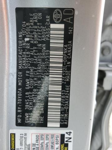 2T1KR30E85C397319 - 2005 TOYOTA COROLLA MA XR GRAY photo 13