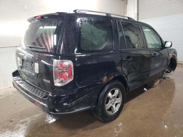 2HKYF18557H538018 - 2007 HONDA PILOT EXL BLACK photo 3