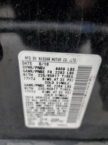 JN8AT2MT3GW025904 - 2016 NISSAN ROGUE S BLACK photo 10