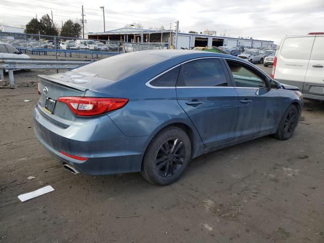 5NPE24AF4FH147170 - 2015 HYUNDAI SONATA SE BLUE photo 3