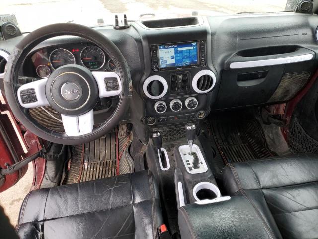1C4HJWEG6CL272810 - 2012 JEEP WRANGLER U SAHARA MAROON photo 8
