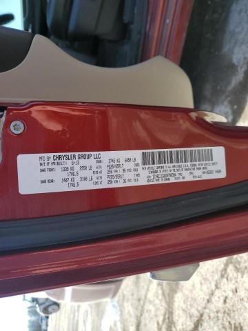 2C4RC1CG8DR798384 - 2013 CHRYSLER TOWN & COU TOURING L RED photo 13