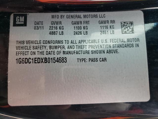 1G6DC1EDXB0154683 - 2011 CADILLAC CTS BLACK photo 13