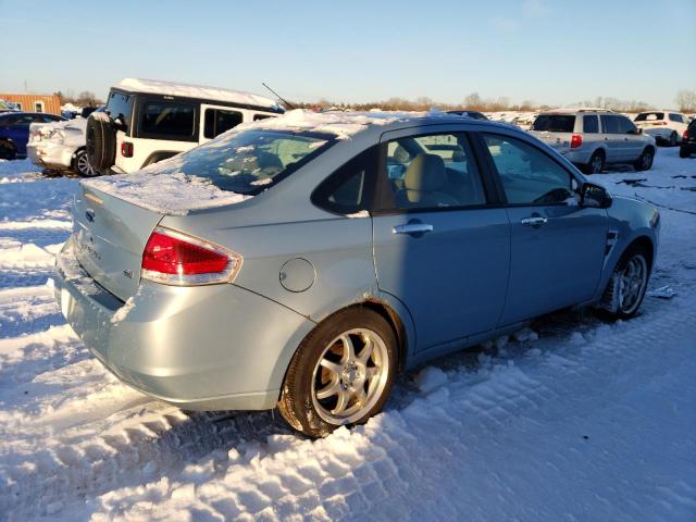 1FAHP37N89W178207 - 2009 FORD FOCUS SEL BLUE photo 3