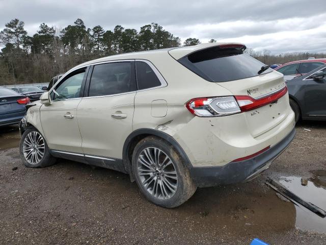 2LMTJ6LR7GBL32548 - 2016 LINCOLN MKX RESERVE BEIGE photo 2