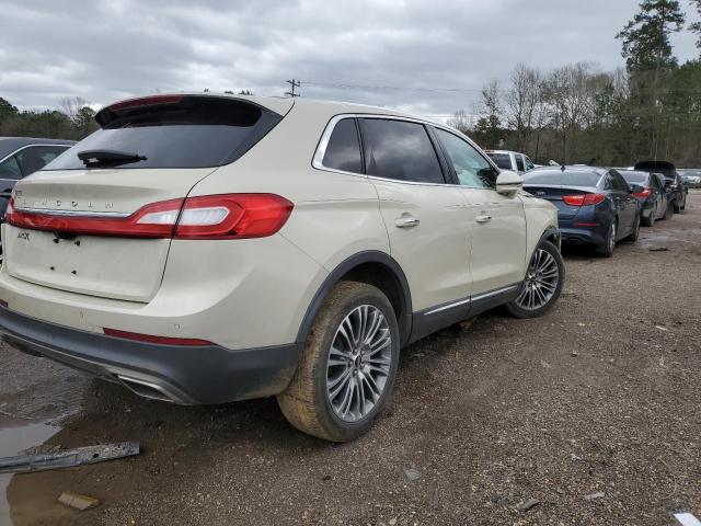 2LMTJ6LR7GBL32548 - 2016 LINCOLN MKX RESERVE BEIGE photo 3