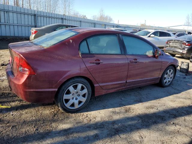 2HGFA16518H535931 - 2008 HONDA CIVIC LX MAROON photo 3