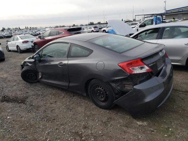 2HGFG3B50DH524364 - 2013 HONDA CIVIC LX GRAY photo 2