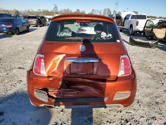 3C3CFFBRXCT100645 - 2012 FIAT 500 SPORT ORANGE photo 6