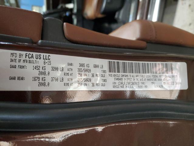 1C4RJFJT0FC807013 - 2015 JEEP GRAND CHER SUMMIT ყავისფერი ფოტო 13