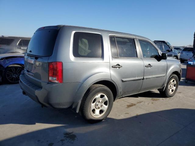 5FNYF3H27AB006602 - 2010 HONDA PILOT LX GRAY photo 3