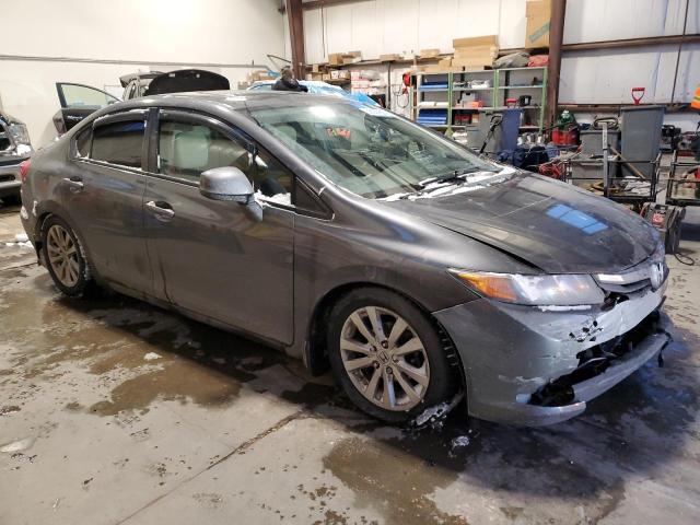 2HGFB2E51CH021915 - 2012 HONDA CIVIC LX GRAY photo 4