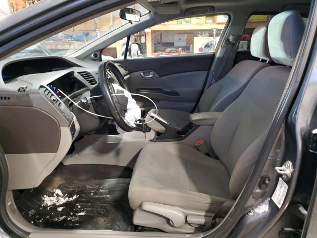 2HGFB2E51CH021915 - 2012 HONDA CIVIC LX GRAY photo 7