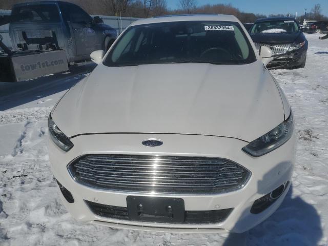 3FA6P0K90DR308606 - 2013 FORD FUSION TITANIUM WHITE photo 5