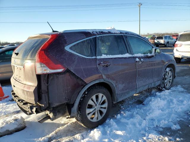 5J6RM3H74CL015919 - 2012 HONDA CR-V EXL MAROON photo 3