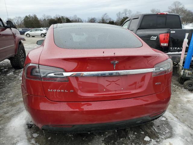 5YJSA1E26GF161504 - 2016 TESLA MODEL S RED photo 6