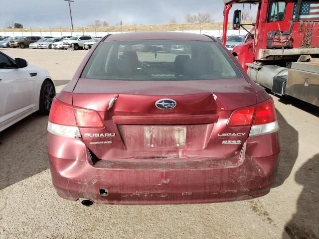 4S3BMBG69A3223480 - 2010 SUBARU LEGACY 2.5I PREMIUM RED photo 6