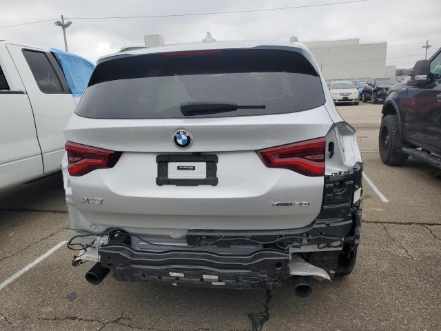 5UXTY5C01M9E37460 - 2021 BMW X3 XDRIVE30I SILVER photo 6