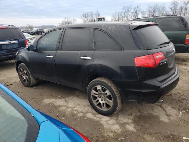 2HNYD283X8H512416 - 2008 ACURA MDX TECHNOLOGY BLACK photo 2