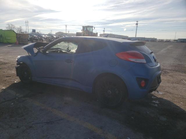 KMHTC6AE5GU257235 - 2016 HYUNDAI VELOSTER TURBO BLUE photo 2