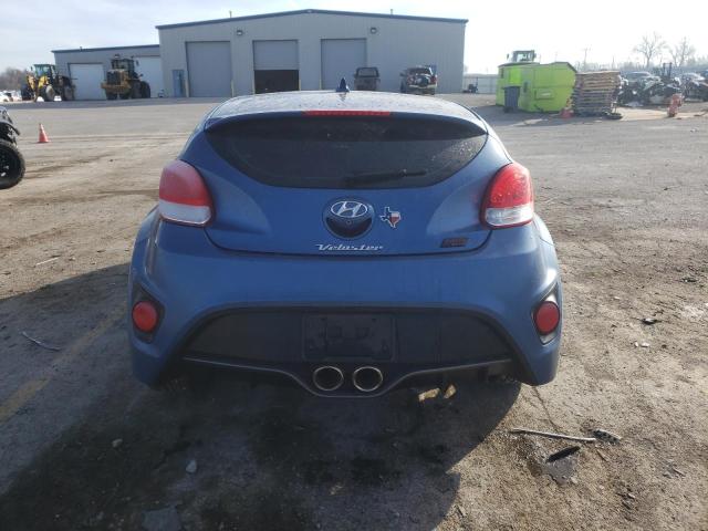 KMHTC6AE5GU257235 - 2016 HYUNDAI VELOSTER TURBO BLUE photo 6