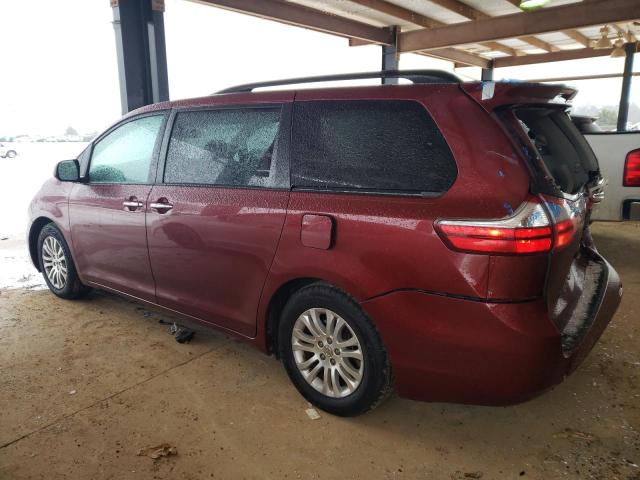 5TDYK3DCXFS580978 - 2015 TOYOTA SIENNA XLE RED photo 2