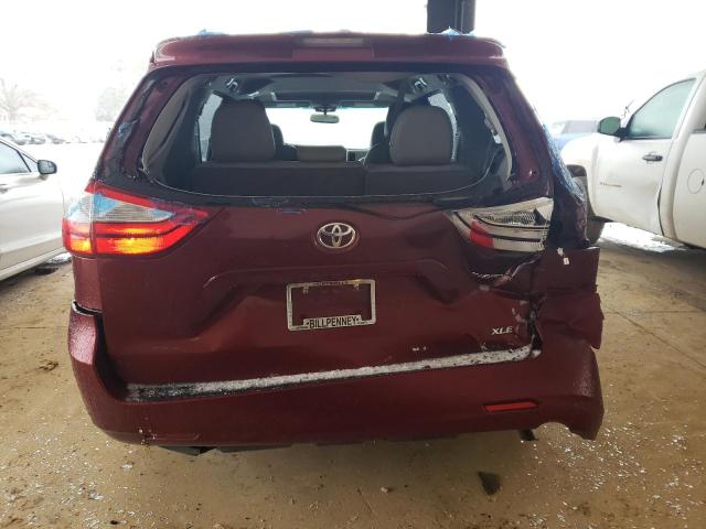 5TDYK3DCXFS580978 - 2015 TOYOTA SIENNA XLE RED photo 6