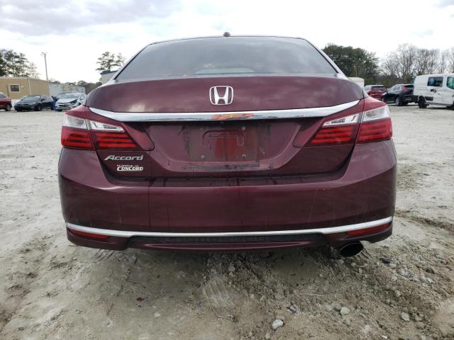 1HGCR2F86HA055281 - 2017 HONDA ACCORD EXL BURGUNDY photo 6