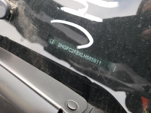 2HGFC2F8XLH585911 - 2020 HONDA CIVIC SPORT 黑色 照片 12