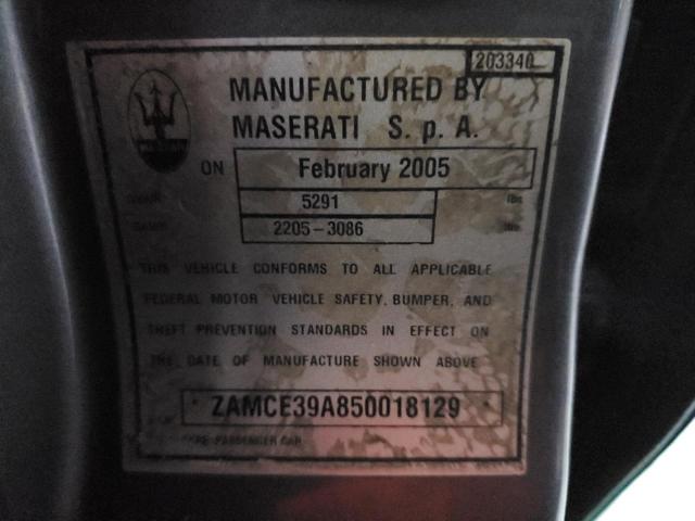 ZAMCE39A850018129 - 2005 MASERATI QUATTROPOR M139 SILVER photo 12