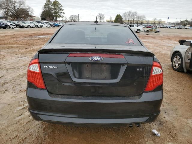 3FAHP0HA9CR204219 - 2012 FORD FUSION SE BLACK photo 6