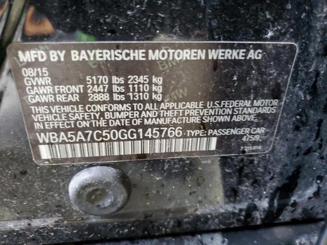 WBA5A7C50GG145766 - 2016 BMW 528 XI BLACK photo 12