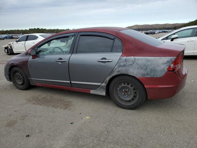 2HGFA16548H509517 - 2008 HONDA CIVIC LX RED photo 2