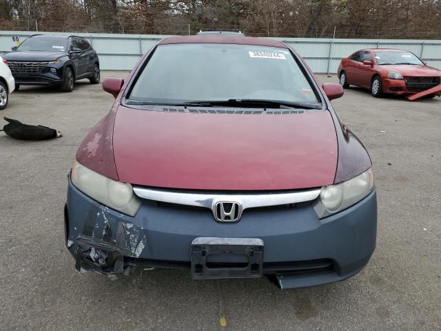 2HGFA16548H509517 - 2008 HONDA CIVIC LX RED photo 5