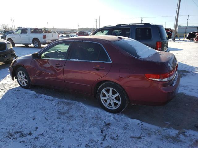 1HGCM66584A010848 - 2004 HONDA ACCORD EX RED photo 2